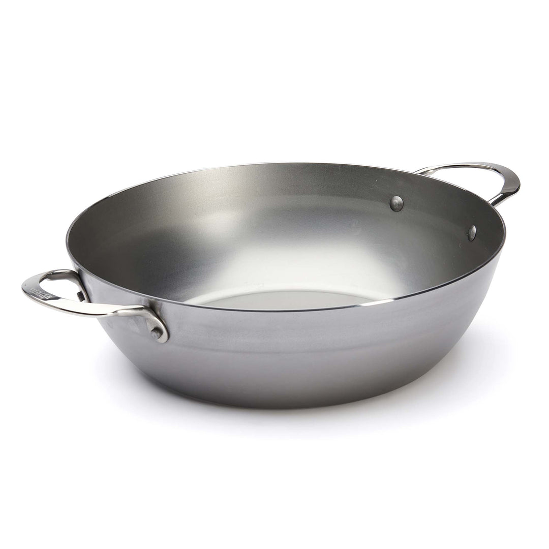 DE BUYER iron country pan MINERAL B ELEMENT 32 cm deep skillet with 2 handles