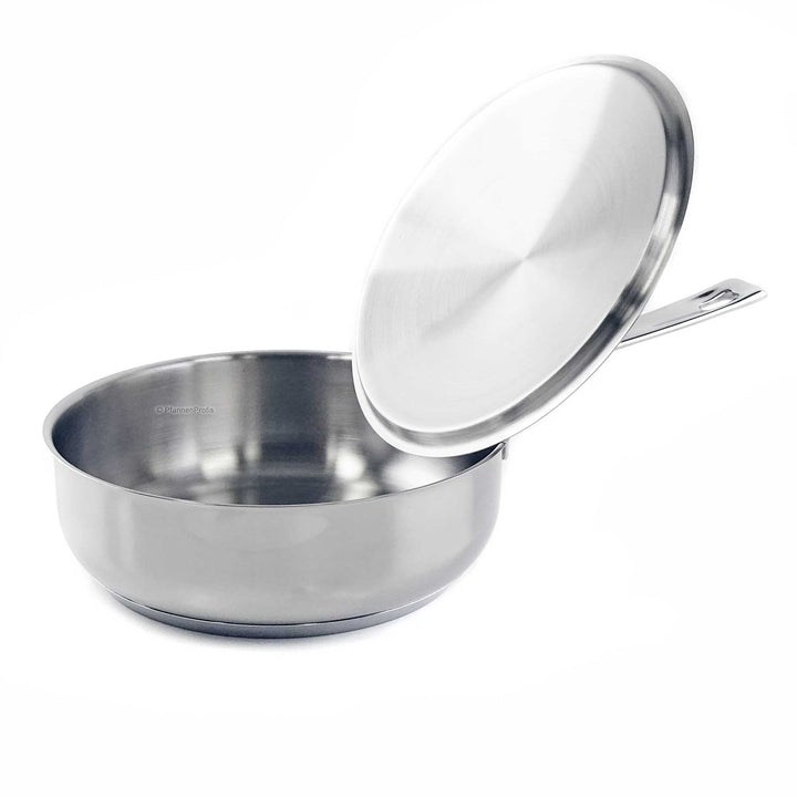 BARAZZONI Schmorpfanne MY POT Edelstahl 24 cm mit Deckel 2,7 L