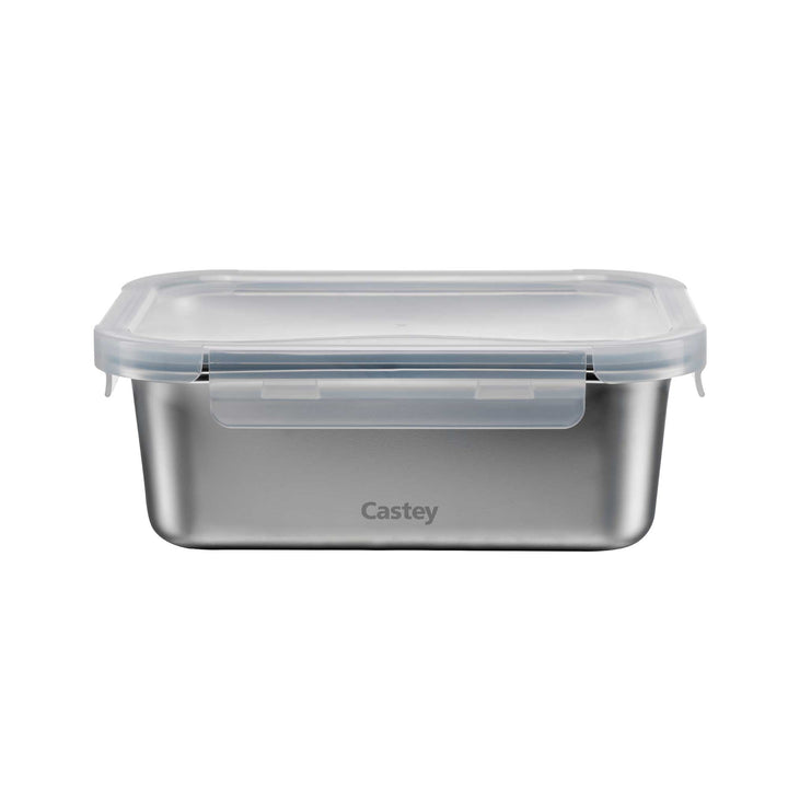 CASTEY food storage container stainless steel microwave-safe 1.2 l rectangular