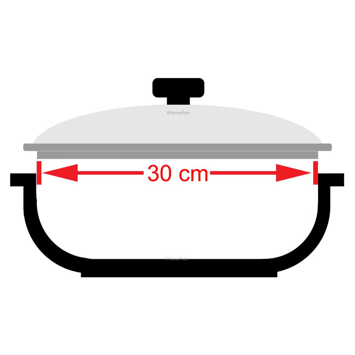 CASTEY ovenproof glass lid 30 cm with silicone rim