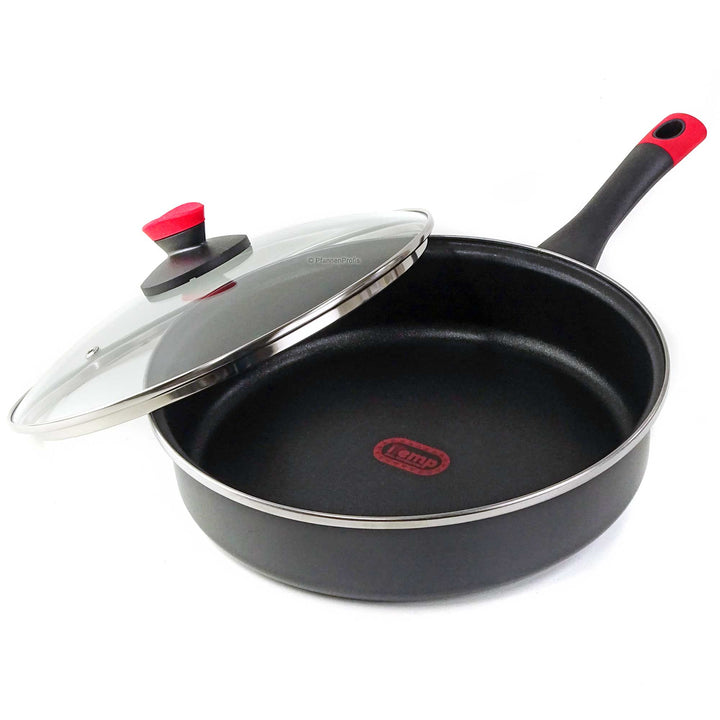 VITRINOR steel enamel non-stick deep frying pan KILAUEA 28 cm "iTemp" with lid