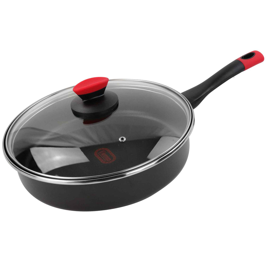 VITRINOR steel enamel non-stick deep frying pan KILAUEA 28 cm "iTemp" with lid