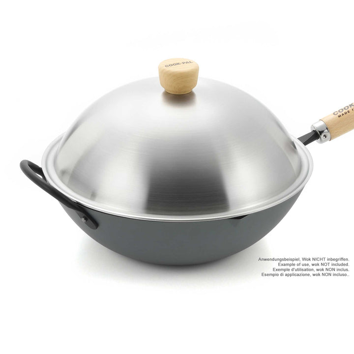 YOSHIKAWA wok lid 30 cm stainless steel