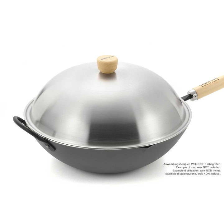 YOSHIKAWA wok lid 36 cm stainless steel