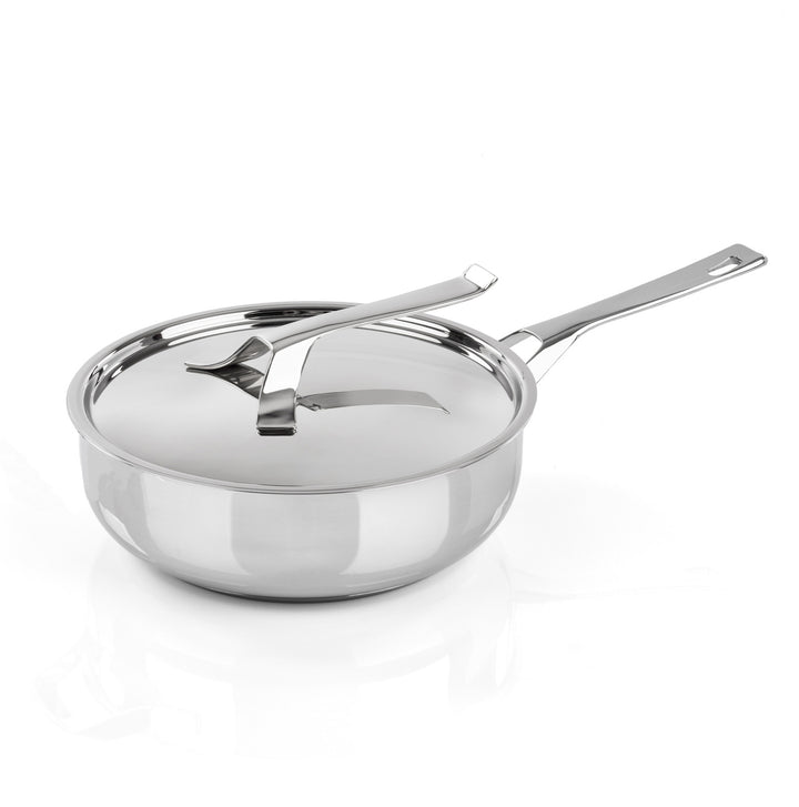 BARAZZONI Schmorpfanne MY POT Edelstahl 24 cm mit Deckel 2,7 L