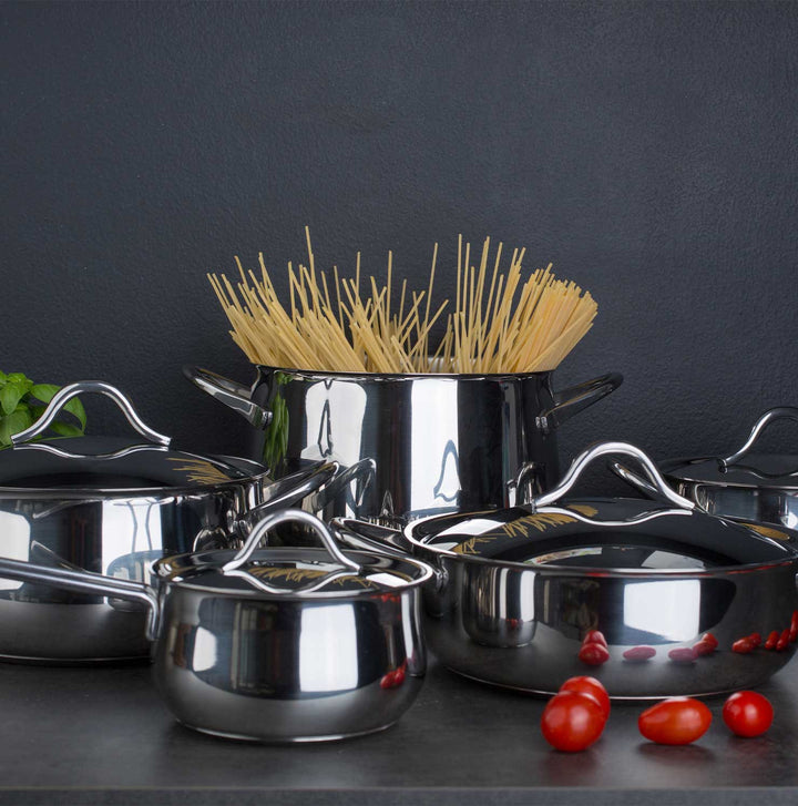 BARAZZONI stainless steel cookware set SAPORE ITALIANO 9 pieces