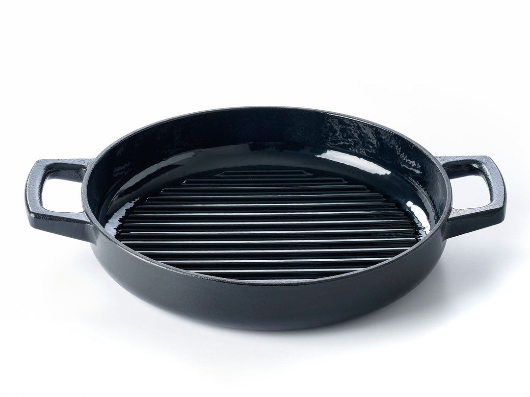 32CM Cast Iron Frying Griddle Pan Non-Stick Coating Steak Grill Frying  Skillet
