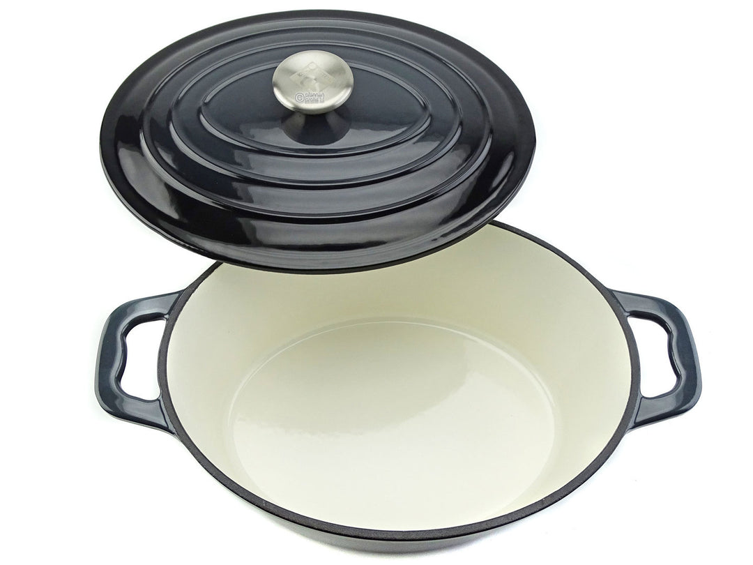 cast iron casserole oval black – 27 cm