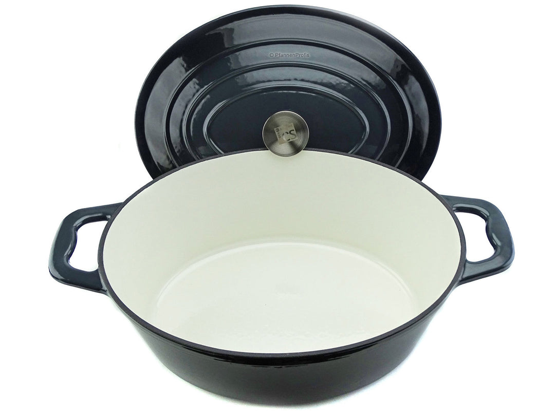 casserole – cm large black oval cast 35 iron