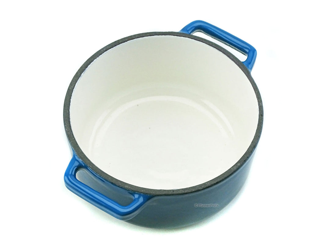 Gusseisen – Cocotte petrol-blau klein Mini-Topf 10 cm