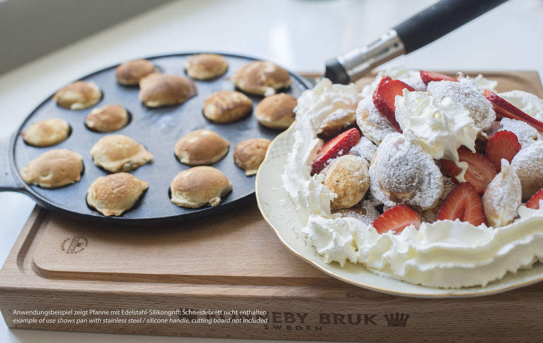  Cast Iron Poffertjes Pancake Pan, Enameled Bottom Dutch Mini Pancake  Maker: Home & Kitchen