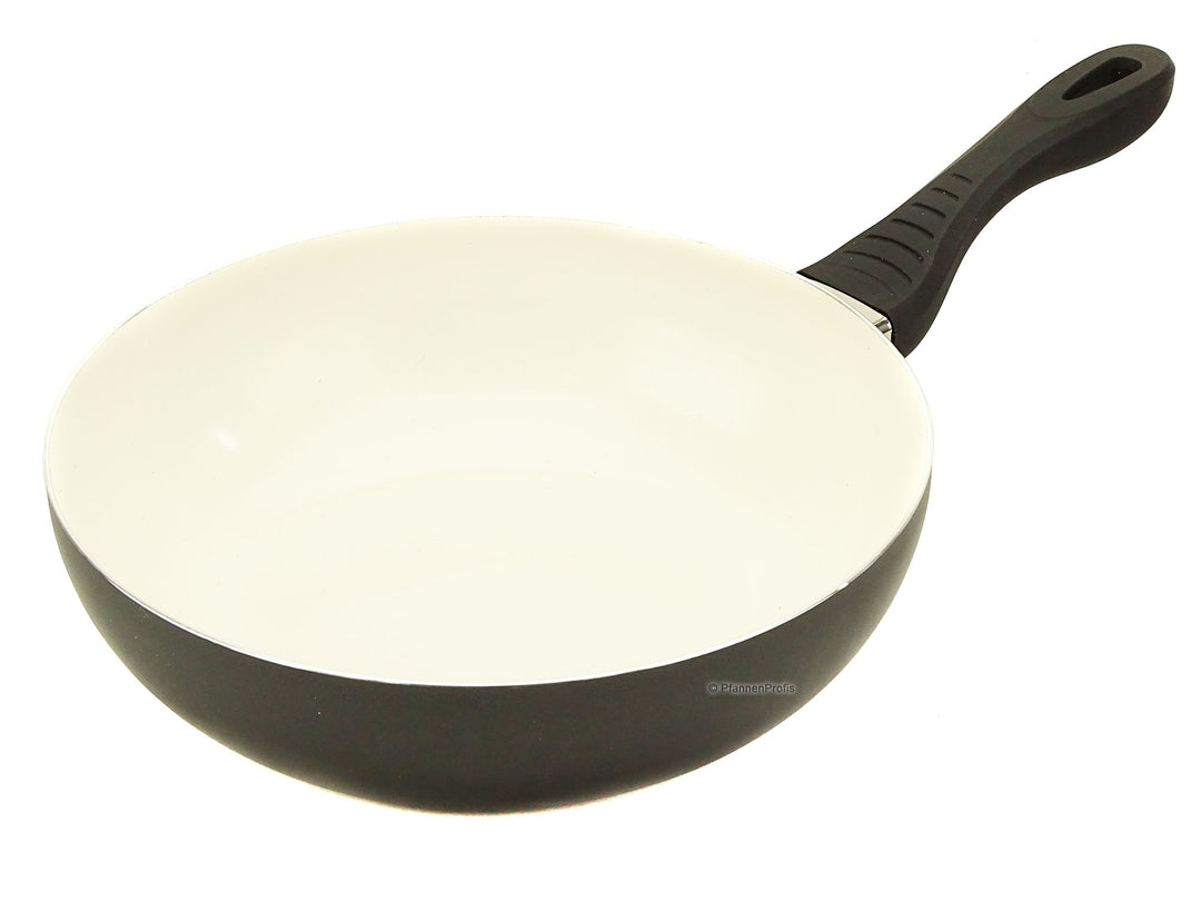padella saltapasta in ceramica 28 cm padella wok con bordo